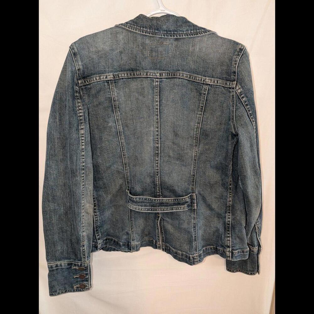 Calvin Klein Womens Medium /Long Sleeve Buttons Down/Collared/Denim Jacket Blue - Picture 7 of 7